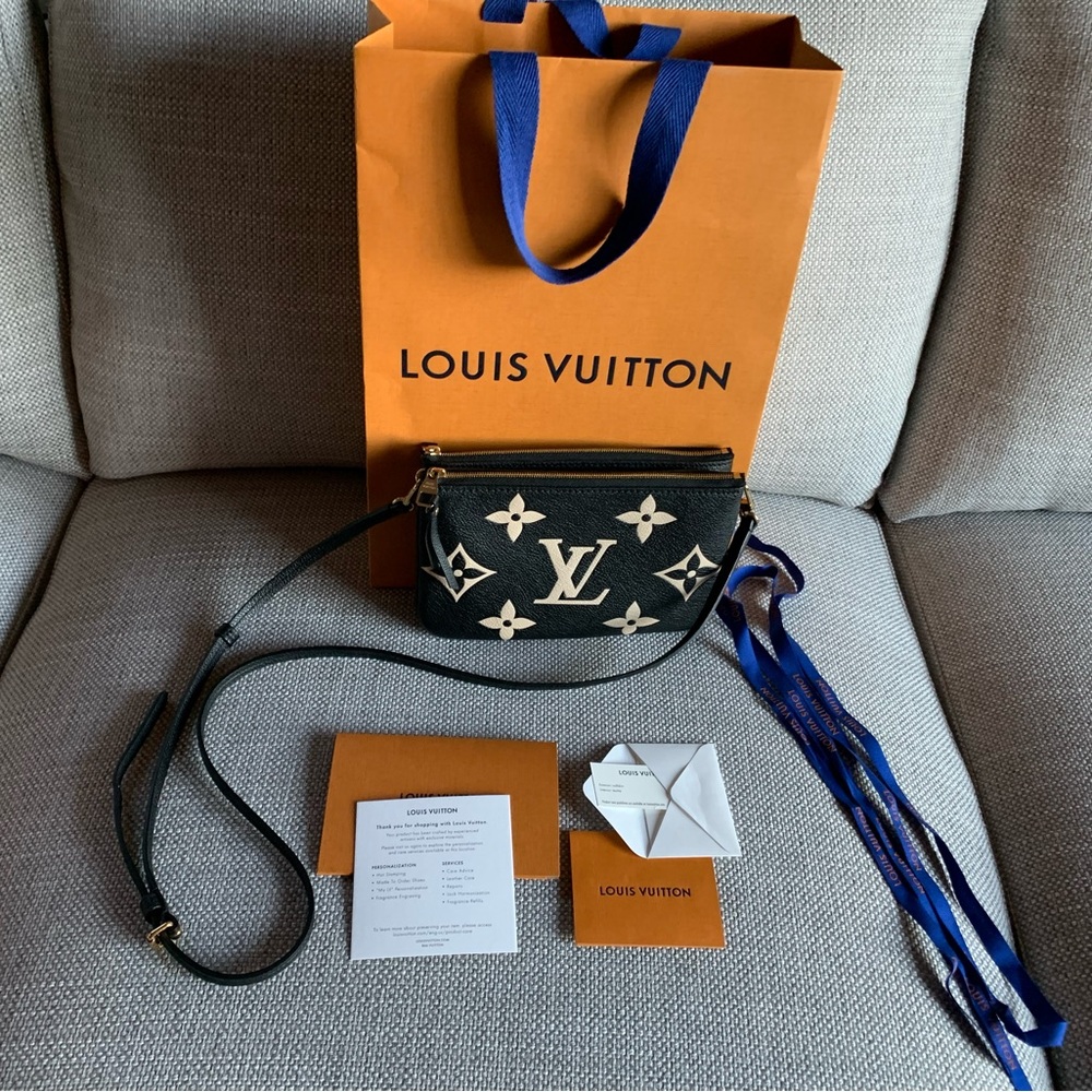 Louis Vuitton Double Zip Empreinte Monogram Pochette